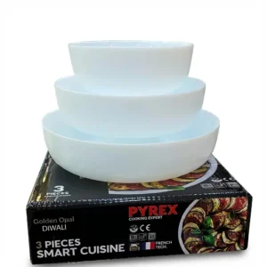 تابه 3 تیکه آرکوپال پیرکس گلدن اپال گرد